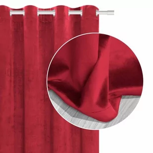 Spod Igły i Nitki, Zasłona welurowa, Velvet soft, czerwona, 140x250 cm - Zasłony - miniaturka - grafika 1