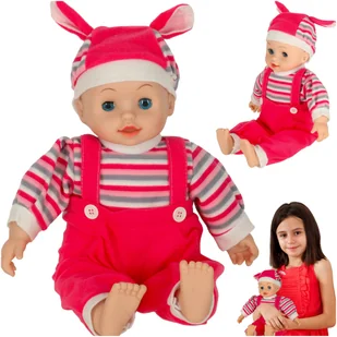 Lalka Bobas z Dźwiękiem Płacze Śmieje Się Mówi Duża 40 cm - Lalki dla dziewczynek - miniaturka - grafika 1