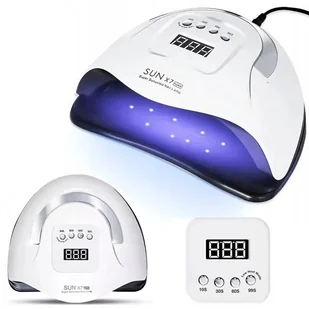 LAMPA DO PAZNOKCI UV LED 180W DO HYBRYD ŻELI MOCNA HYBRYDY SUN X7 MAX LCD - Lampy UV do paznokci - miniaturka - grafika 1