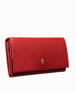 PUCCINI Czerwony portfel damski skórzany z zabezpieczeniem RFID - Portfele - miniaturka - grafika 1