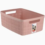Pojemniki biurowe - Koszyk do przechowywania Curver Jute S 5L, pudrowy róż - miniaturka - grafika 1