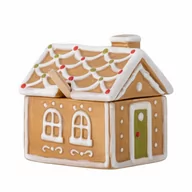 Pojemniki kuchenne - Świąteczny słoik Ginnie z pokrywką i łyżeczką, brązowy, ceramiczny Bloomingville - miniaturka - grafika 1