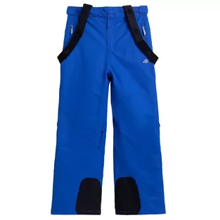Spodnie i spodenki dla dziewczynek - Spodnie narciarskie 4F HJZ20JSPMN001A36S - granatowe - grafika 1
