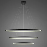 Lampy sufitowe - Altavola Design Ledowe Okręgi lampa wisząca 130W czarna LA075/P_100_in_3k_black - miniaturka - grafika 1