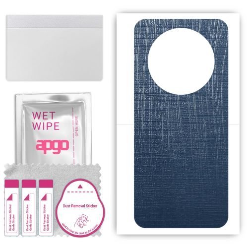 folia naklejka skórka strukturalna na TYŁ do Realme 12 5G - Tkanina Granatowa - apgo SKINS