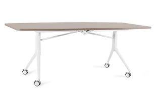 Biurko składane Carl Table - Biały - Stelaż i Blat - 200x100 cm - YZ-14 Beżowy - Biurka - miniaturka - grafika 1