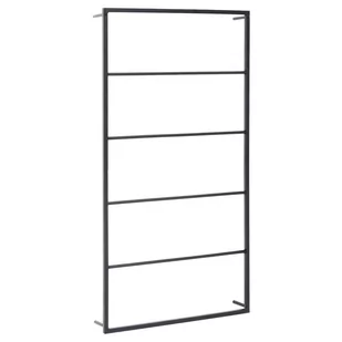 vidaXL Stojak na ręcznik, czarny, 60x10x116 cm, stalowy - Wieszaki łazienkowe - miniaturka - grafika 1