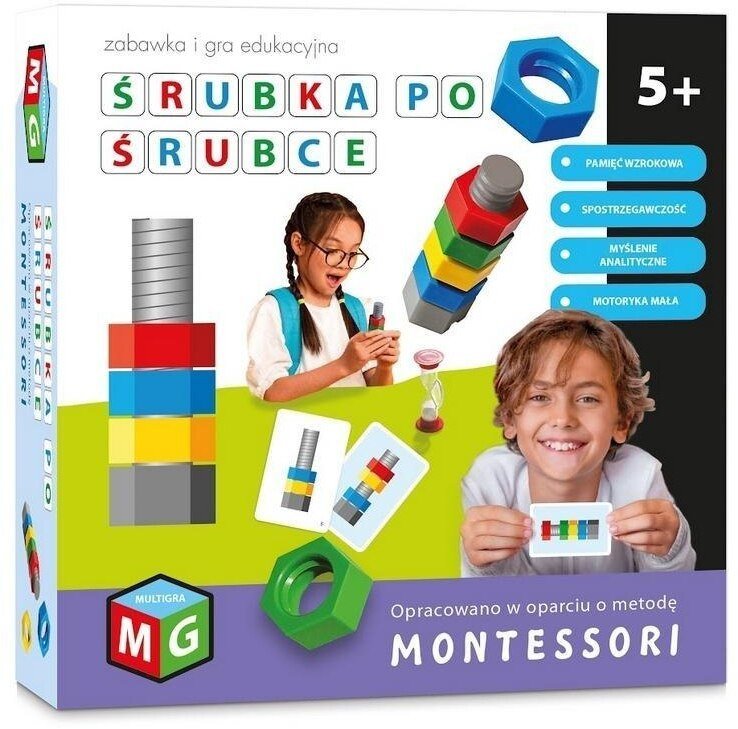 Multigra Śrubka po śrubce - gra edukacyjna Montessori