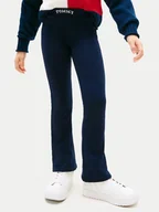 Legginsy - Tommy Hilfiger Legginsy Foil KG0KG08980 Granatowy Slim Fit - miniaturka - grafika 1