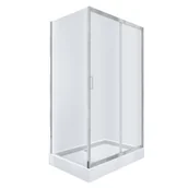 Kabiny prysznicowe - Kabina prysznicowa NAMELESS Durasan 120x80 chrom prostokątna z brodzikiem zestaw 1szt. - miniaturka - grafika 1