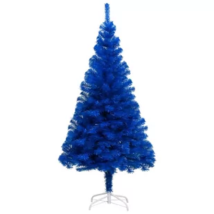 Lumarko Sztuczna choinka z LED i bombkami, niebieska, 120 cm, PVC - Choinki - miniaturka - grafika 3