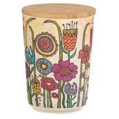 Pojemniki kuchenne - Wenko Pojemnik z pokrywą bambusową Flowers, 700 ml - miniaturka - grafika 1