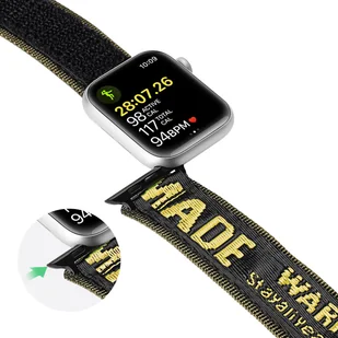 Dux Ducis Strap (Outdoor  Version) pasek Apple Watch Ultra, SE, 8, 7, 6, 5, 4, 3, 2, 1 (49, 45, 44, 42  mm) nylonowa opaska bransoleta żółto-zielony - Akcesoria do smartwatchy - miniaturka - grafika 9