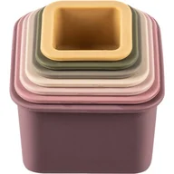 Miseczki i talerzyki dla dzieci - Zopa Silicone Stacking Cups kubeczki do układania wieży Multicolor 6 m+ 7 szt. - miniaturka - grafika 1