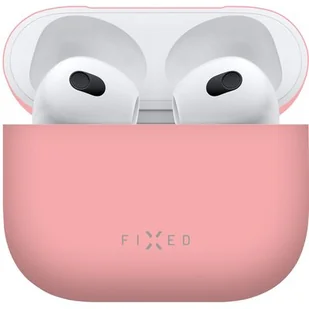 Apple FIXED ultracienkie etui silikonowe Silky do Airpods 3 FIXSIL 816 PI różowe - Akcesoria do słuchawek - miniaturka - grafika 1