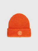 Czapki dla dzieci - 4F Czapka zimowa chłopięca - pomarańczowa Uniwersalny - miniaturka - grafika 1