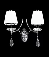 Lampy ścienne - Lumina Deco Kinkiet DOMINNI SILVER W2 LDW 9268-2 CHR LDW 9268-2 CHR - miniaturka - grafika 1