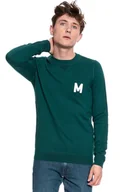 Swetry męskie - Mustang Emil C Jumper Męski Sweter Klasyczny Deep Teal 1008650 6433-2Xl - miniaturka - grafika 1