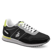 Sneakersy męskie - Sneakersy U.S. Polo Assn. ALTENA001A Czarny - miniaturka - grafika 1
