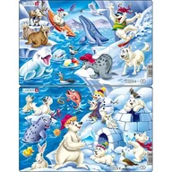 Puzzle - Puzzle 17 el. Zwierzęta w Arktyce Larsen - miniaturka - grafika 1