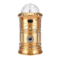 Latarki - Solar Led Lantern Light Akumulator Outdoor Camping Latarka Latarka Stage Disco Lamp Cy Złoto - miniaturka - grafika 1