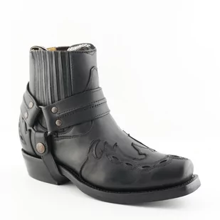 kowbojki GRINDERS - MONTANA (501 BLACK)-44 - Botki męskie - miniaturka - grafika 1