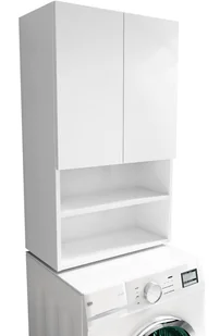 Szafka Łazienkowa Wisząca Nad Pralką biała mat - Szafki łazienkowe - miniaturka - grafika 1