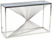 Biurka - Halmar Srebrna konsola do przedpokoju KN4 - miniaturka - grafika 1