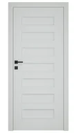 Drzwi wewnętrzne - Dre Drzwi Wewnętrzne Pełne Plus 10 Okleina Jasna Szara Mat - miniaturka - grafika 1