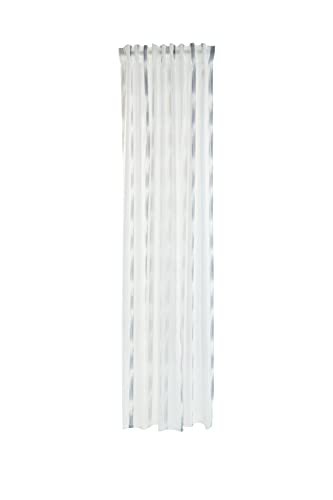 Zasłona szara, przezroczysta, paski, nowoczesna, salon, pokój dziecięcy, sypialnia, 140 x 245 cm