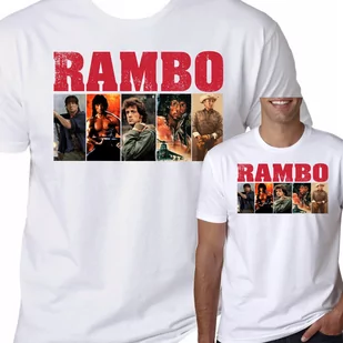T-Shirt KOSZULKA RAMBO STALLONE FILM M 0750 - Koszulki męskie - miniaturka - grafika 1