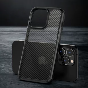 Etui ochronne na telefon Alogy Techsuit CarbonFuse obudowa do Apple iPhone 14 Pro Max Black + Szkło - Etui i futerały do telefonów - miniaturka - grafika 5