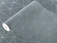 Meble modułowe i akcesoria - Okleina Samoprzylepna Geometryczna Srebrna Na Regał Komodę Szafkę 45x100 - miniaturka - grafika 1