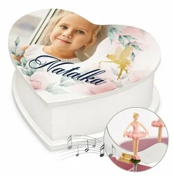 Szkatułka na biżuterię w kształcie serca z pozytywką i Twoim zdjęciem dla dziewczynki - Pozytywki dla dzieci Szkatułka na biżuterię w kształcie serca z pozytywką i Twoim zdjęciem dla dziewczynki - Pozytywki dla dzieci - miniaturka - grafika 1