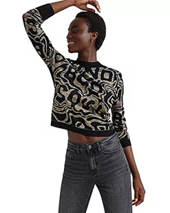 Desigual JERS_estrasburgo sweter damski, wielokolorowy, XS - Swetry damskie - miniaturka - grafika 1
