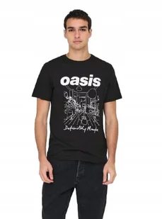 ONLY & SONS T SHIRT MĘSKI BAWEŁNIANY CZARNY Z NADRUKIEM XXL KWB - Koszulki męskie - miniaturka - grafika 1