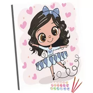 Malowanie po numerach - Zestaw do Malowania po Numerach Dla Dzieci 20x20 cm, Niebieska Baletnica - miniaturka - grafika 1