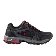 Buty sportowe męskie - Czarne buty trekkingowe Big Star MM174285 - miniaturka - grafika 1