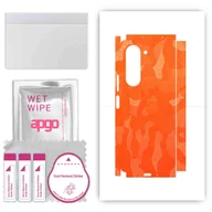 Szkła hartowane na telefon - Folia naklejka skórka strukturalna na TYŁ+BOKI do Samsung Galaxy Z Fold5 -  Moro | Camo Pomarańczowy - apgo SKINS - miniaturka - grafika 1