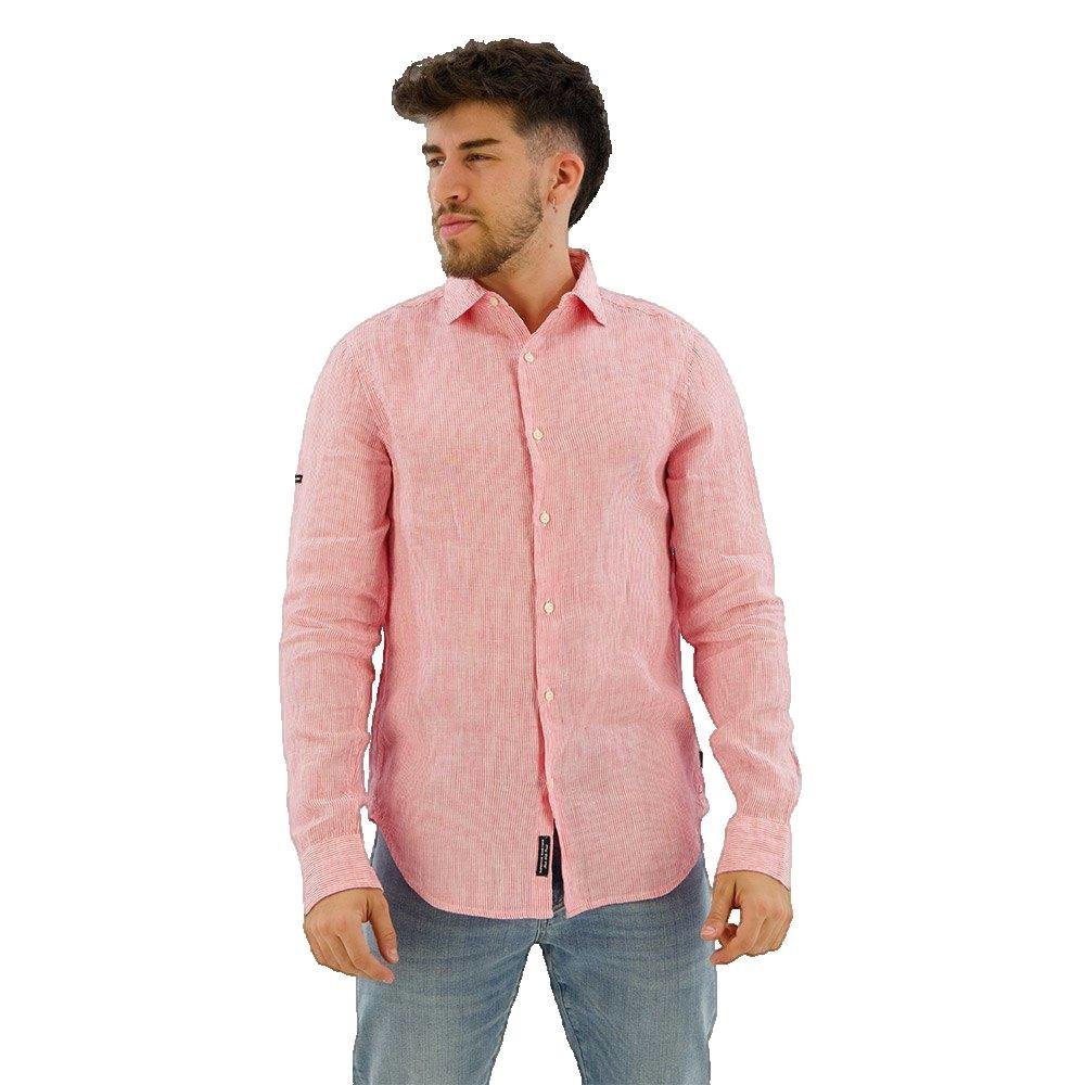 Superdry Studios Casual lniana koszula z długim rękawem