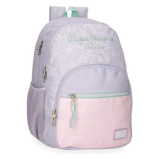 Pepe Jeans Renata Plecak Dwukomorowy Laptop 15,6 cala Fioletowy 32x44x22 cm Poliester 25,81 l by Joumma Bags, Fioletowy, Talla única, Plecak z podwójną komorą - Torby na laptopy - miniaturka - grafika 1
