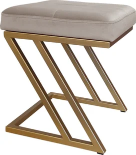 Atos Pufa ZETA LOFT taboret podnóżek podstawa złota MG09 - Pufy i podnóżki - miniaturka - grafika 1