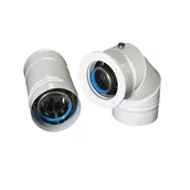 Akcesoria kominkowe - Zestaw kominowy przyłączeniowy ONNLINE do szachtu, kondensacyjny, koncentryczny DN 80/125 do kotłów Immergas - miniaturka - grafika 1