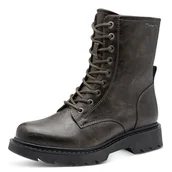 Botki damskie - Tamaris Damskie sztyblety Lace Boot Flat 1-25908-41, cygar, 39 EU, Cigar, 39 EU - miniaturka - grafika 1