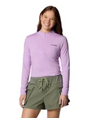 Koszulki sportowe damskie - Columbia Koszulka funkcyjna "Open Water" w kolorze fioletowym - miniaturka - grafika 1