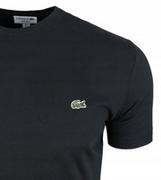 Koszulki męskie - ﻿Lacoste T-shirt koszulka męska czarna 100% Bawełna r. M - miniaturka - grafika 1