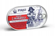 Konserwy i dania rybne - Łosoś Pirat Filety z makreli w sosie pomidorowym 160g - miniaturka - grafika 1