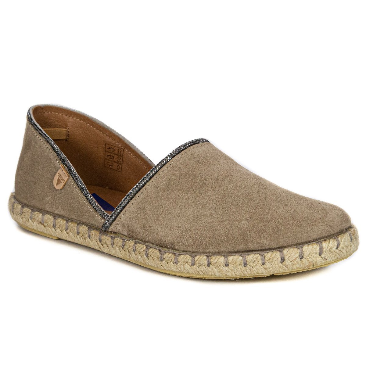 Verbenas Espadryle damskie Carmen Strass Piedra beżowe-40
