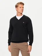 Swetry męskie - Gant Sweter Classic 8030562 Czarny Regular Fit - miniaturka - grafika 1