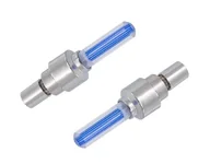 Akcesoria rowerowe - APTEL Wentyle świecące 2 SZT niebieskie - miniaturka - grafika 1